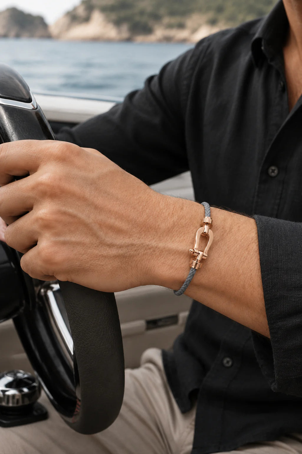 The Riviera Grey Rose Gold Bracelet