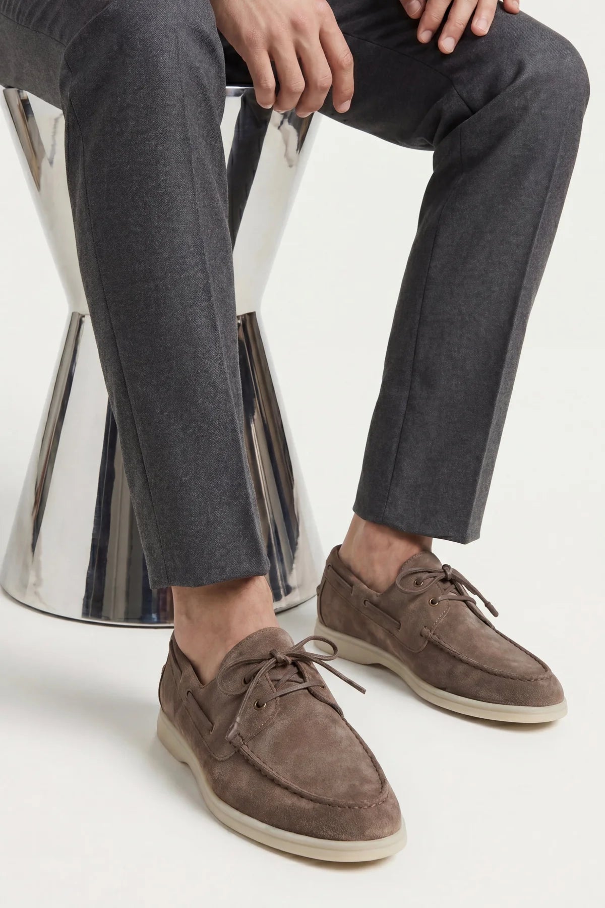 The Marina Yacht Tortora Suede Loafer