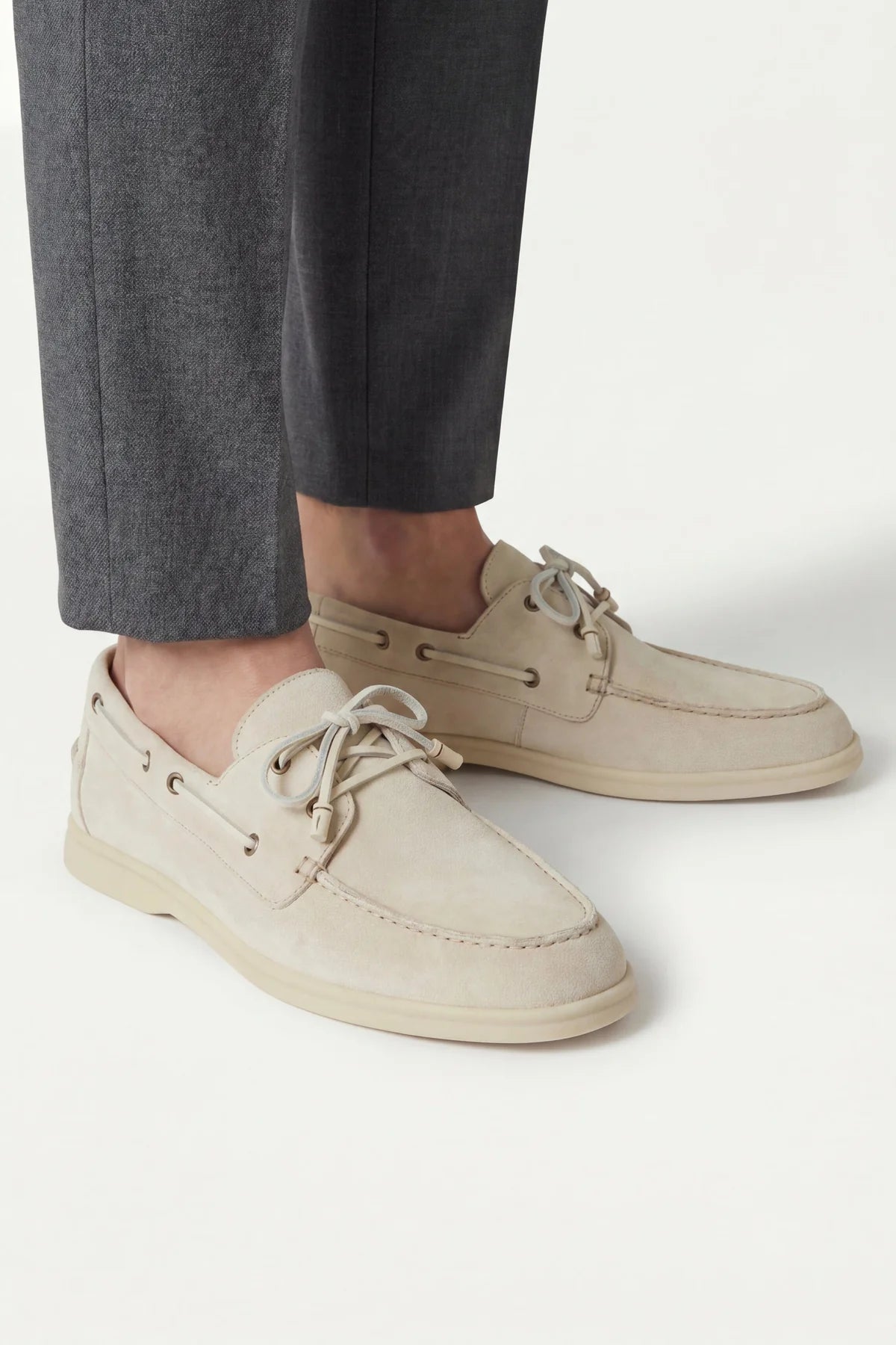 The Marina Yacht Cream Suede Loafer