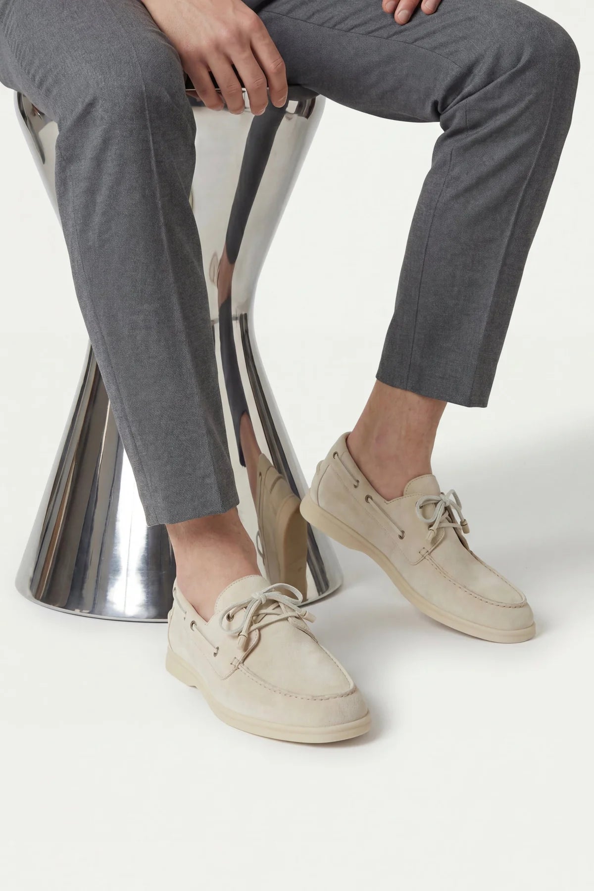 The Marina Yacht Cream Suede Loafer