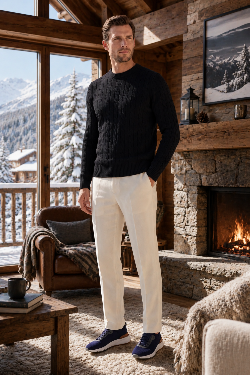 The Cortina Black Cashmere Knit