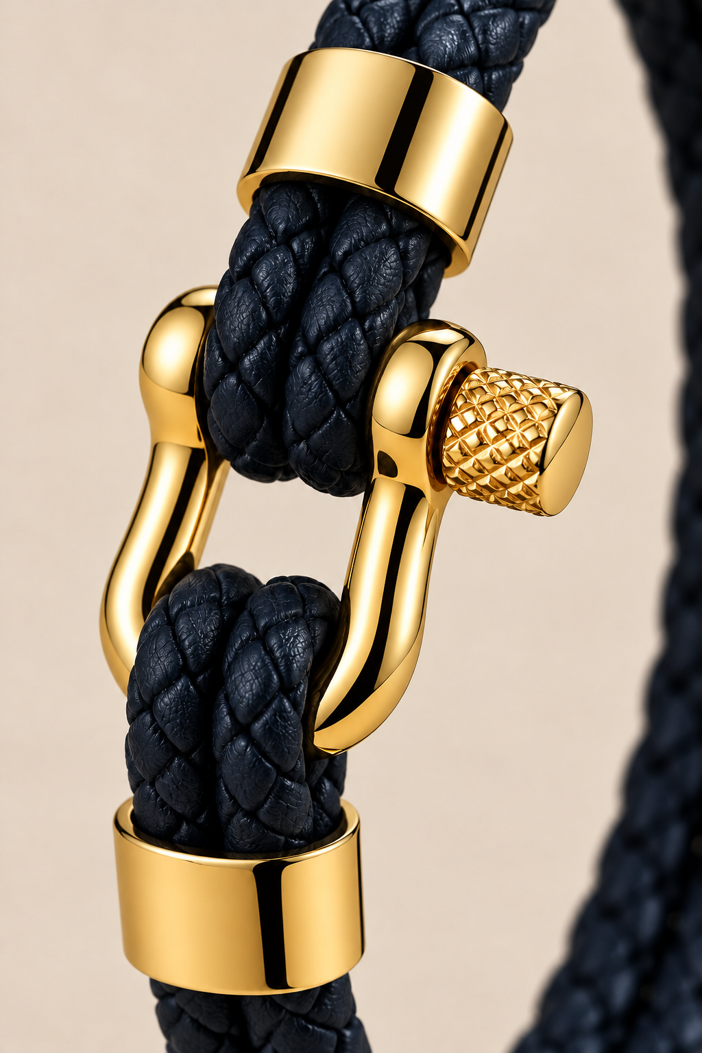 The Anchor Navy/Gold Bracelet