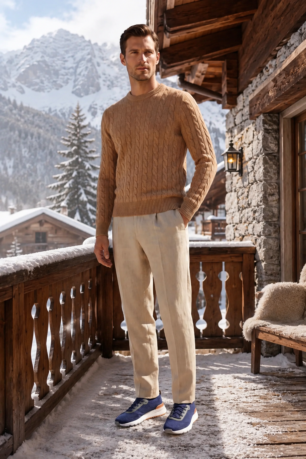The Cortina Camel Cashmere Knit