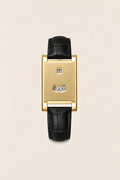 Die Dolcevita-Armbanduhr in Schwarz/Gold