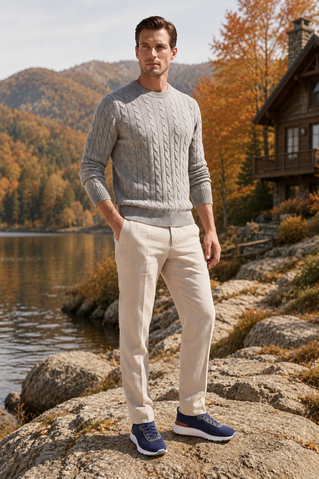 The Cortina Grey Cashmere Knit