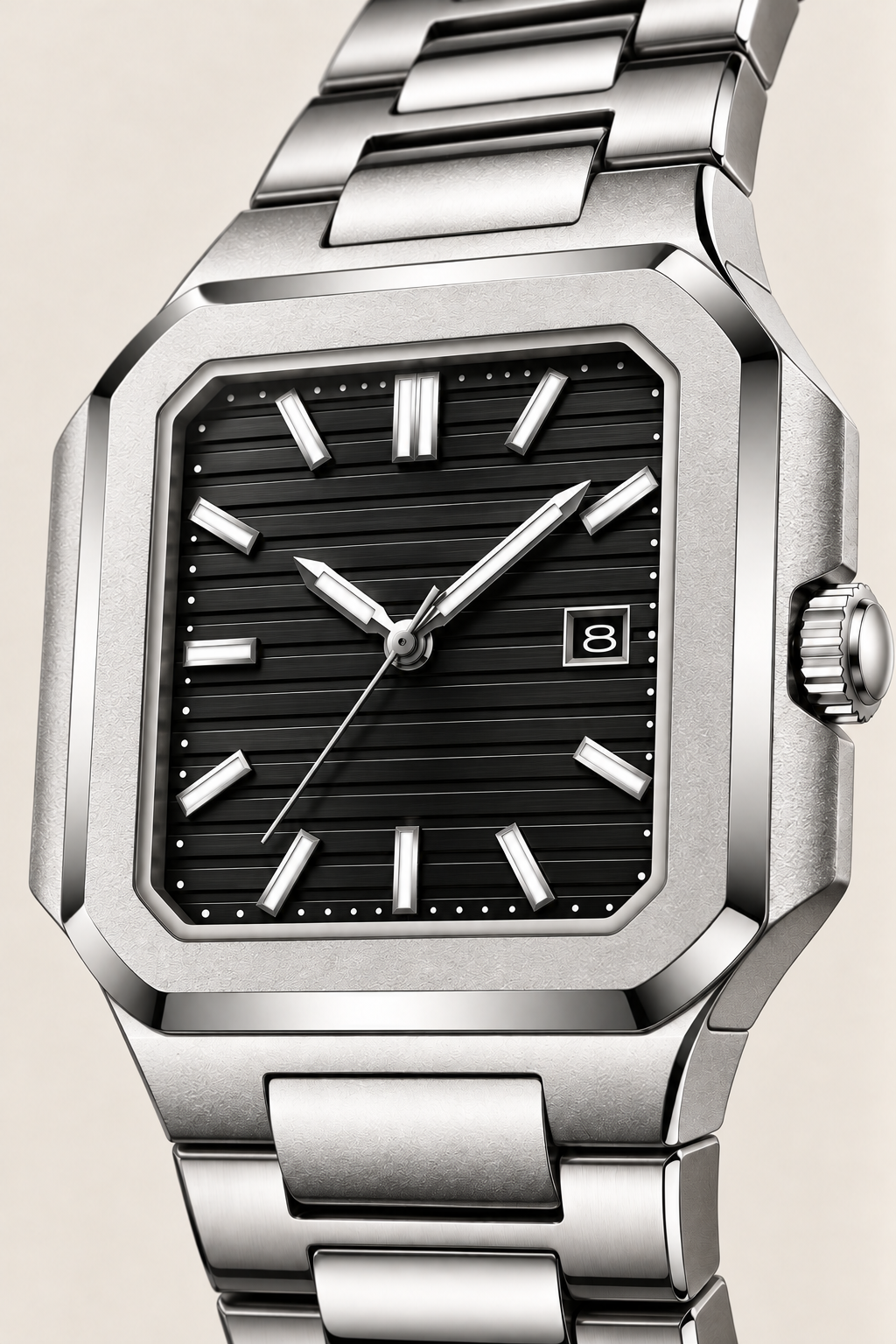 The Capri Silver/Black Watch