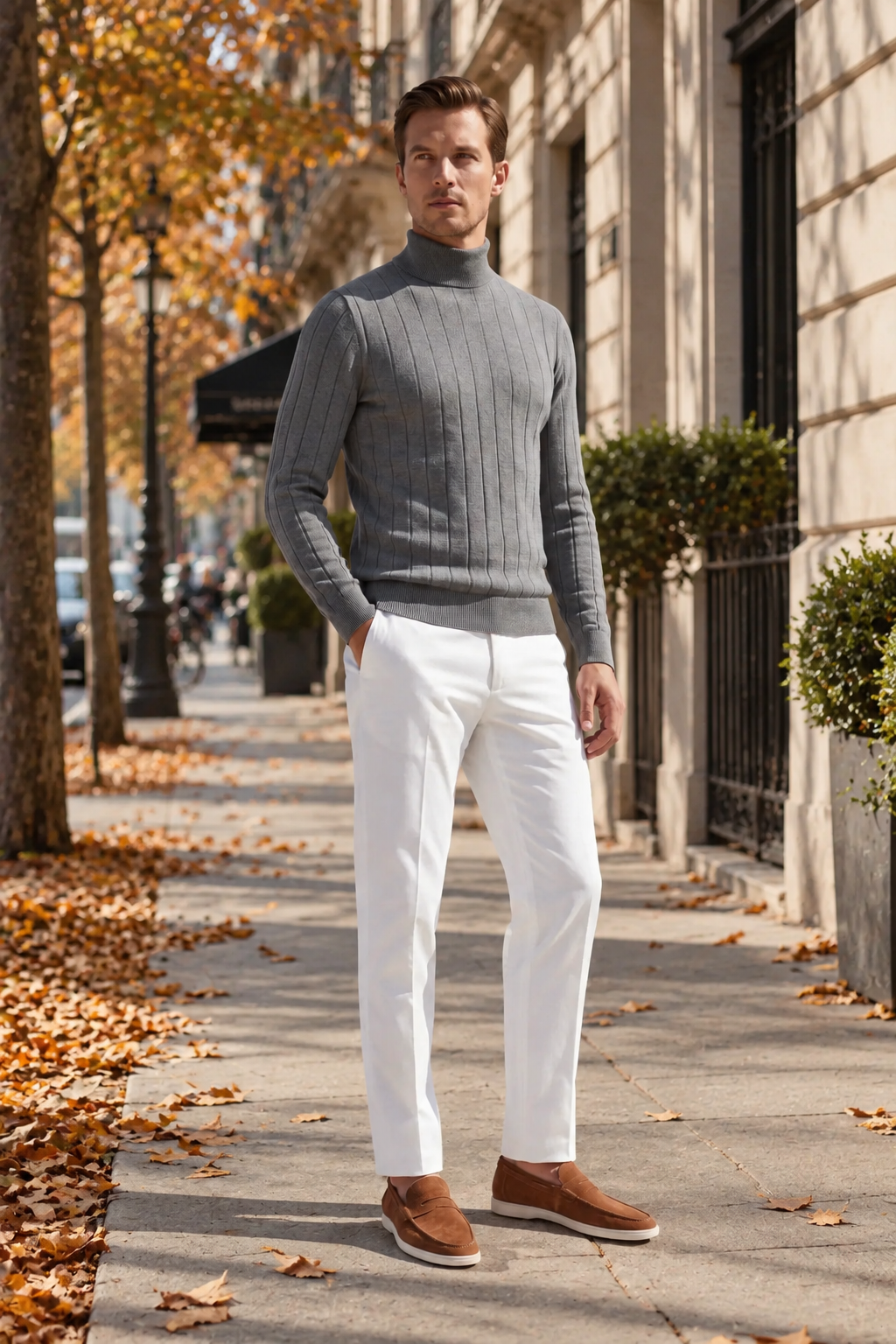 The Bolzano Wool Grey Turtleneck