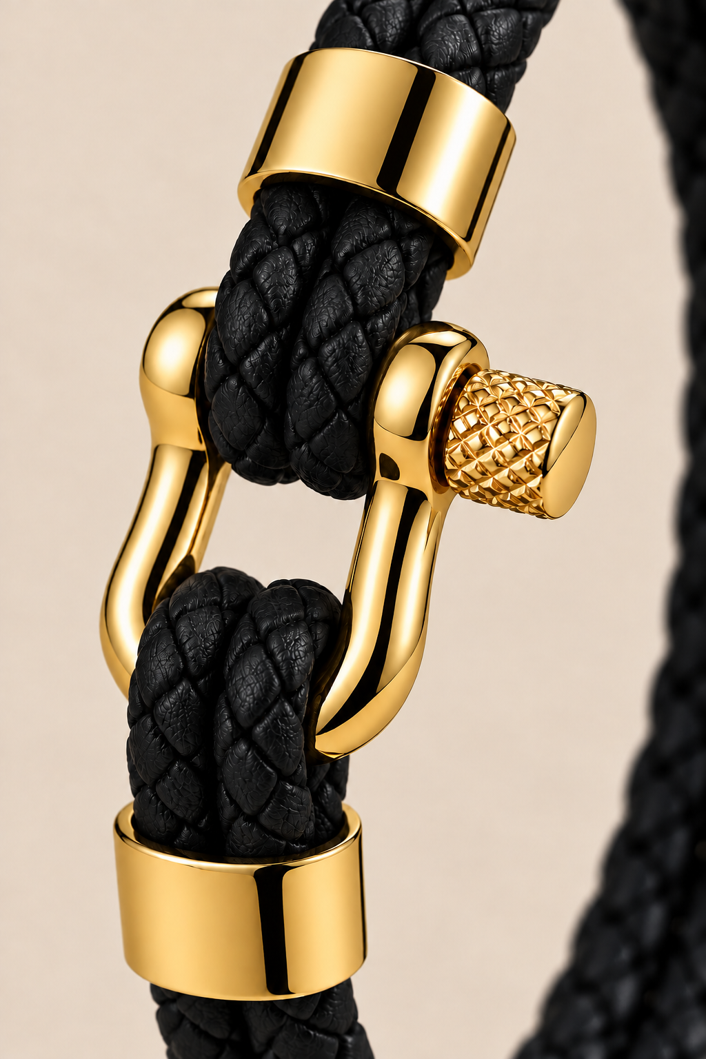 The Anchor Black/Gold Bracelet