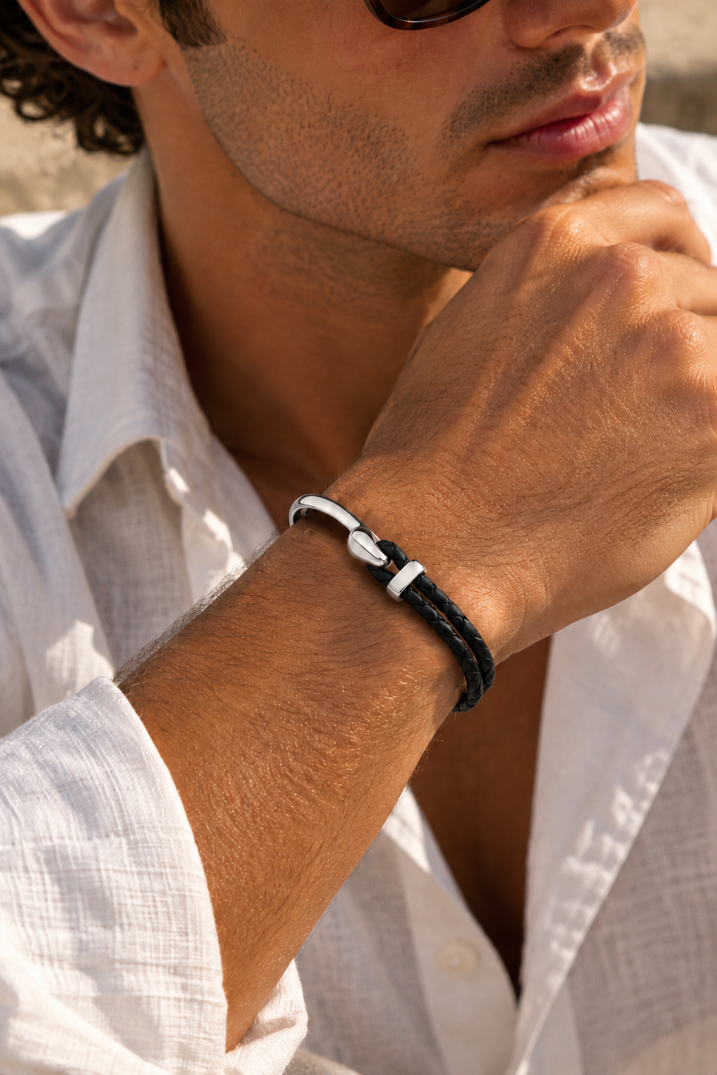 Das Nautilus-Armband in Schwarz/Silber