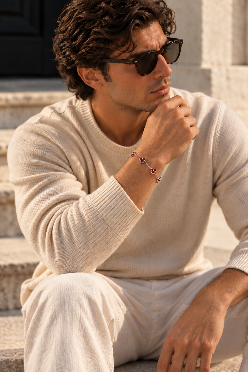 The Fortuna Red/Silver Bracelet