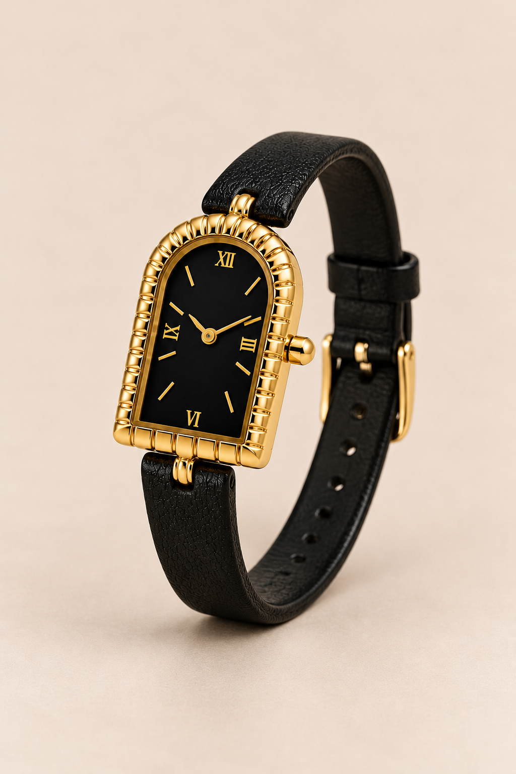 The Amalfi Black/Gold Watch