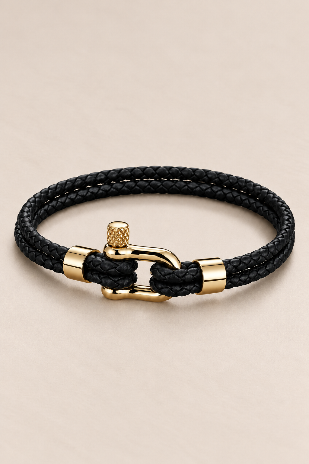 The Anchor Black/Gold Bracelet