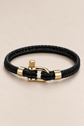 The Anchor Black/Gold Bracelet