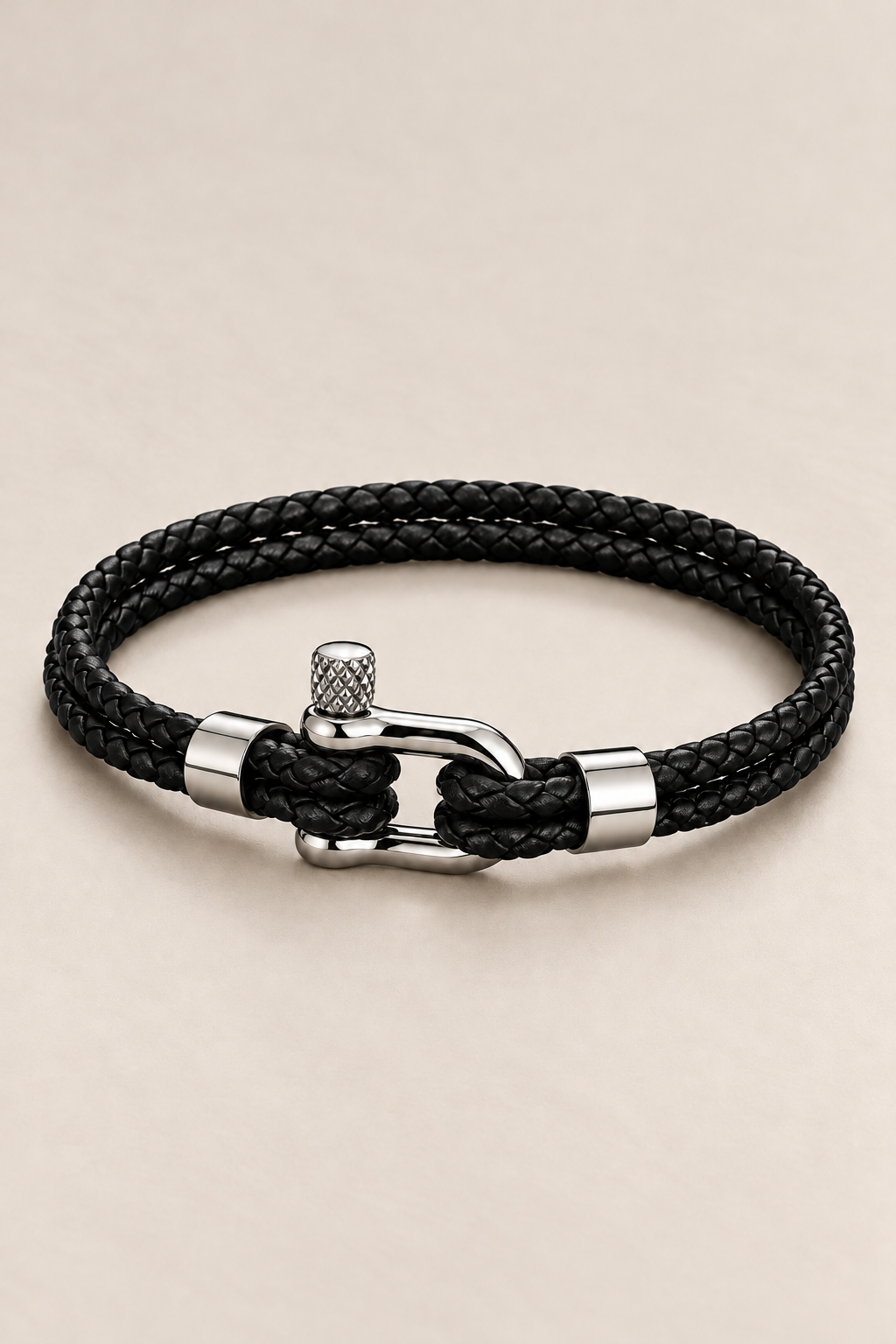 Das Anchor-Armband in Schwarz/Silber