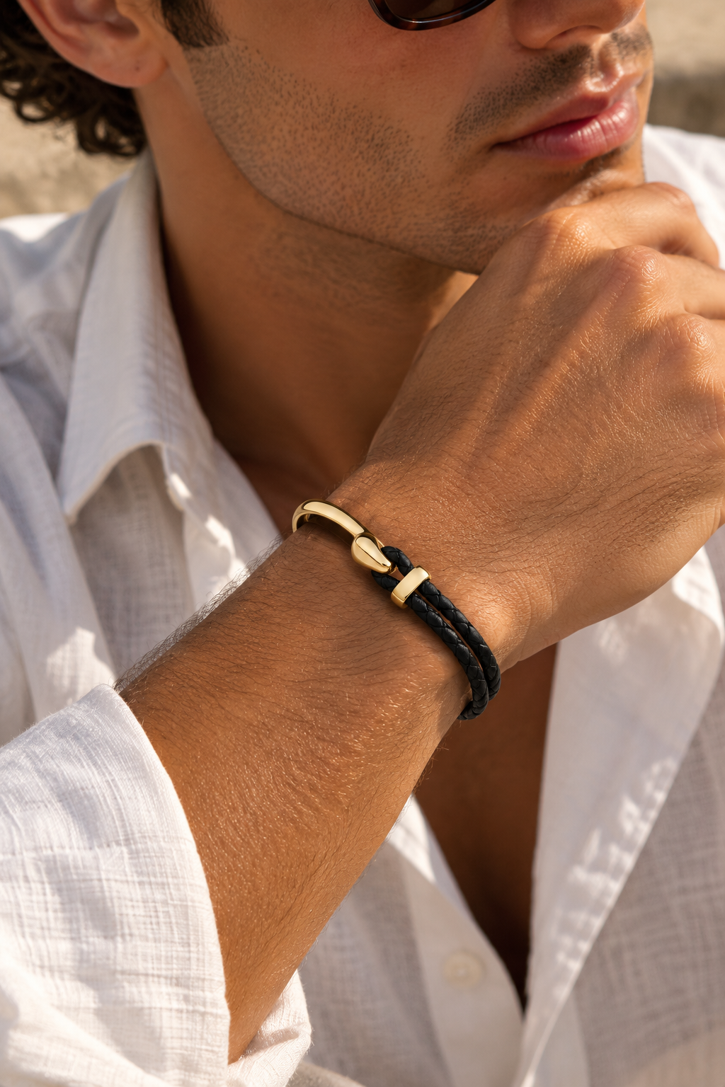 Le bracelet Riviera Light Blue Rose Gold