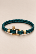 The Anchor Petrolio/Gold Bracelet