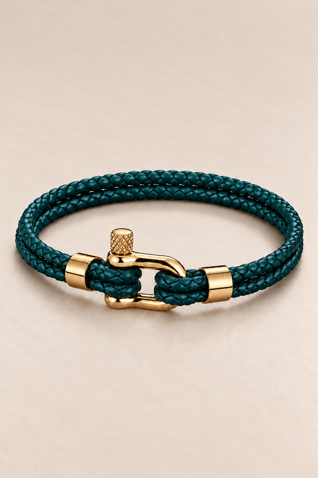 The Anchor Petrolio/Gold Bracelet