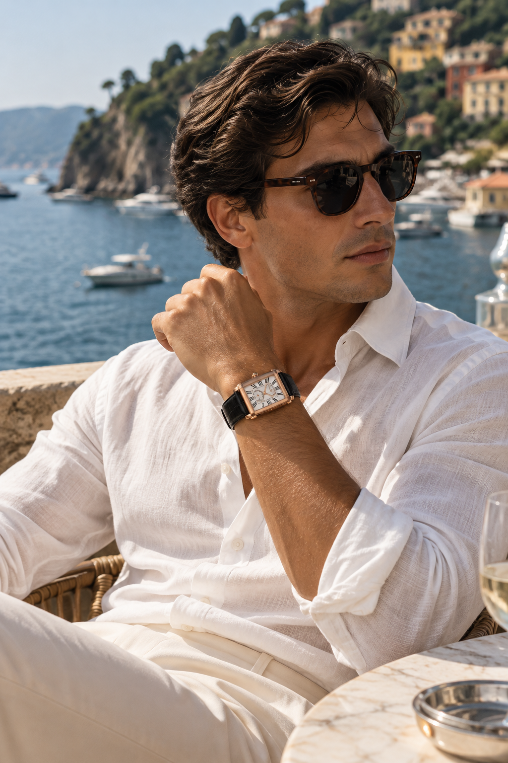The Riviera Light Blue Rose Gold Bracelet