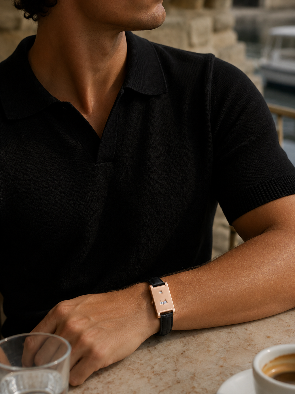 The Dolcevita Black/Rose Gold Watch