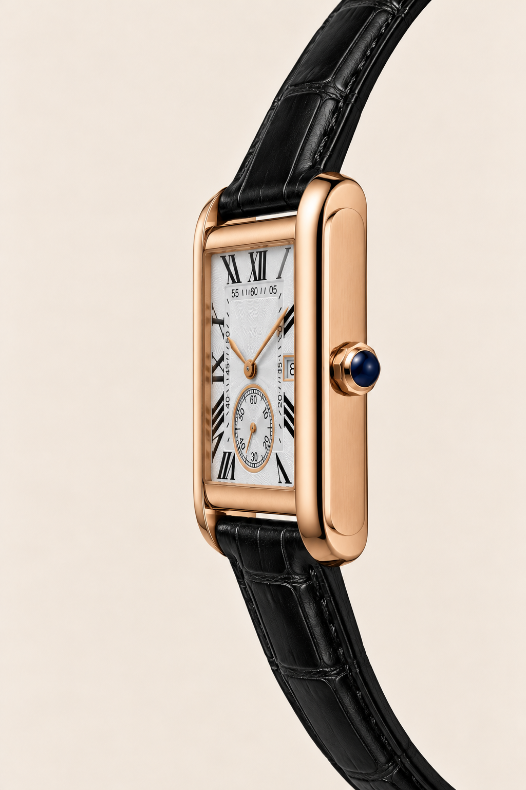 Die Amalfi Uhr in Schwarz/Roségold