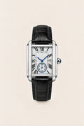 Die Amalfi Uhr in Schwarz/Silber