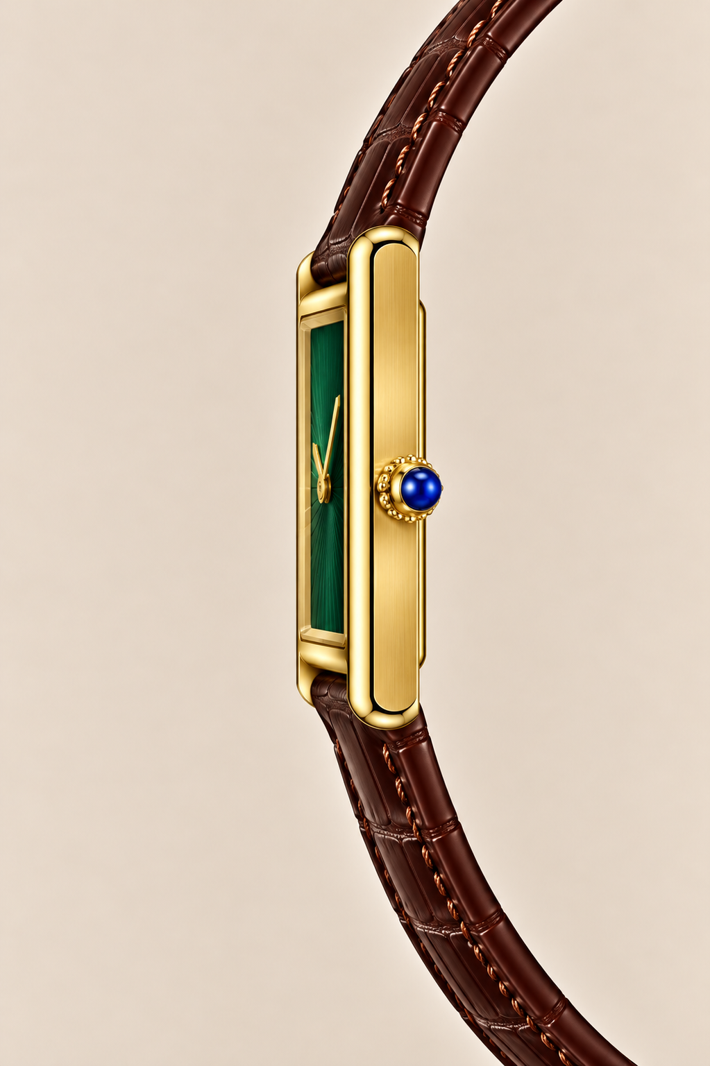 Die Riviera-Uhr in Bordeaux/Gold/Grün
