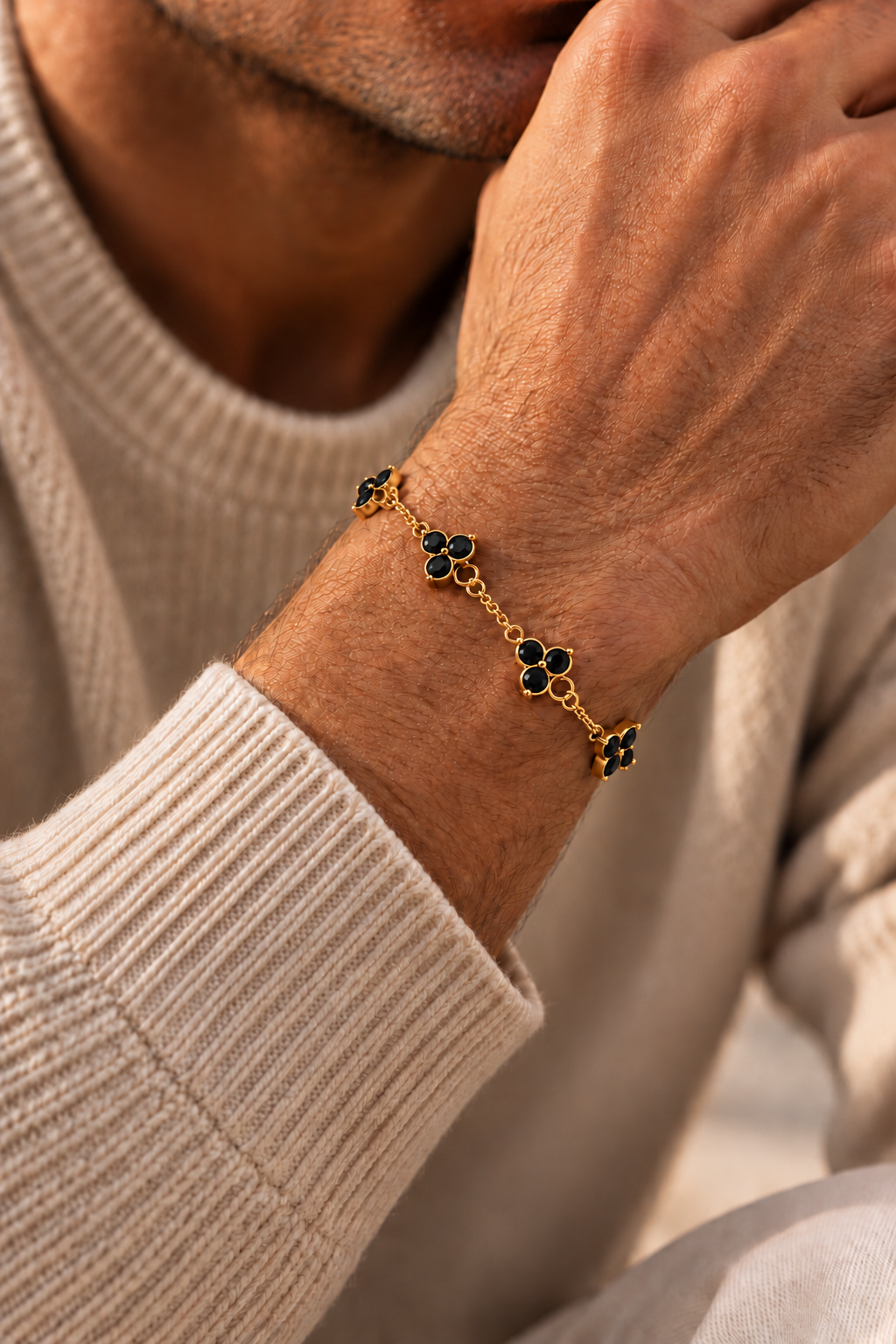 The Fortuna Black/Gold Bracelet