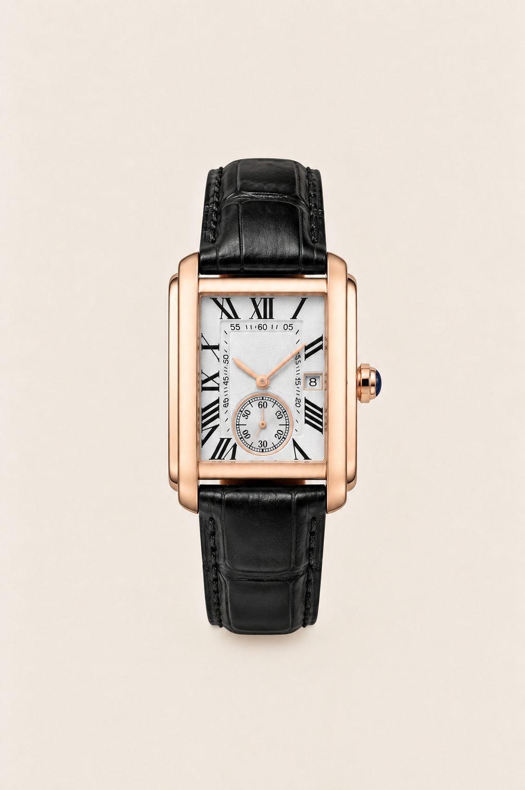 Die Amalfi Uhr in Schwarz/Roségold