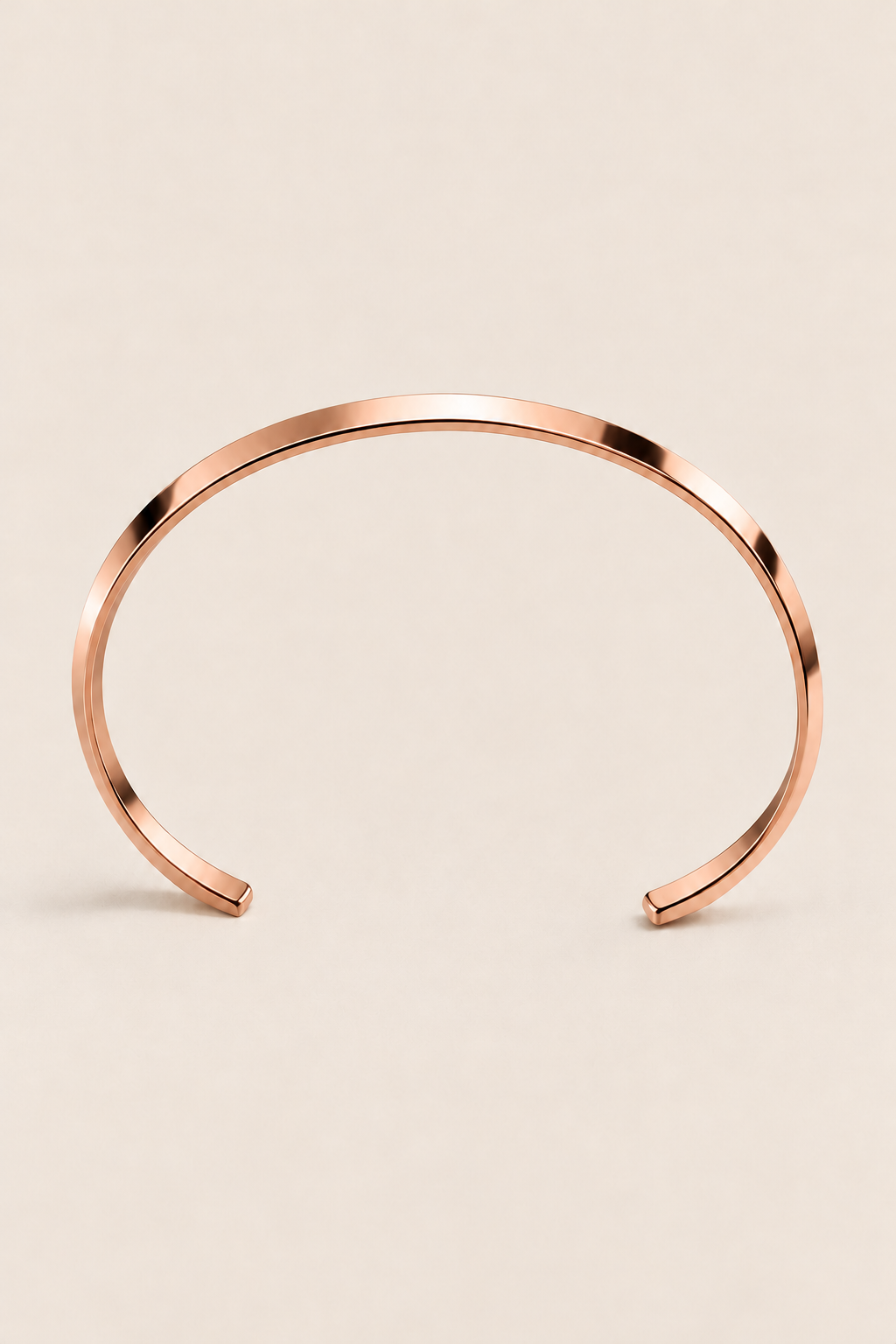 Das flache Capri-Armband in Roségold, Slim-Design