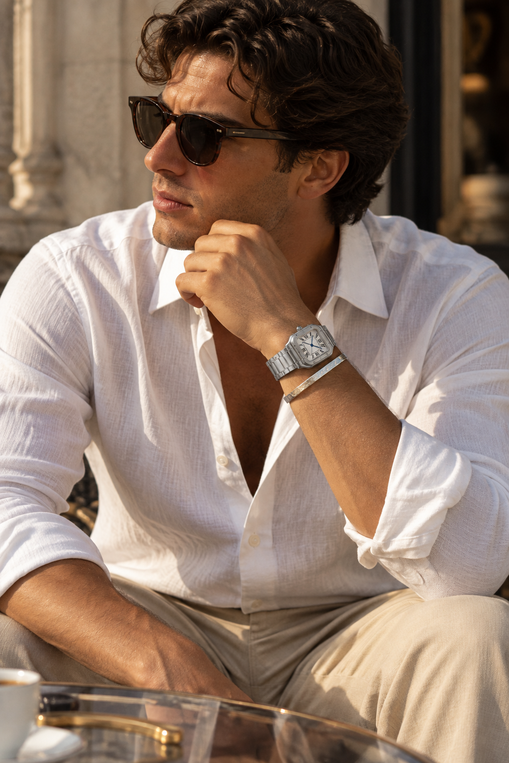 The Amalfi Textured Silver Bracelet
