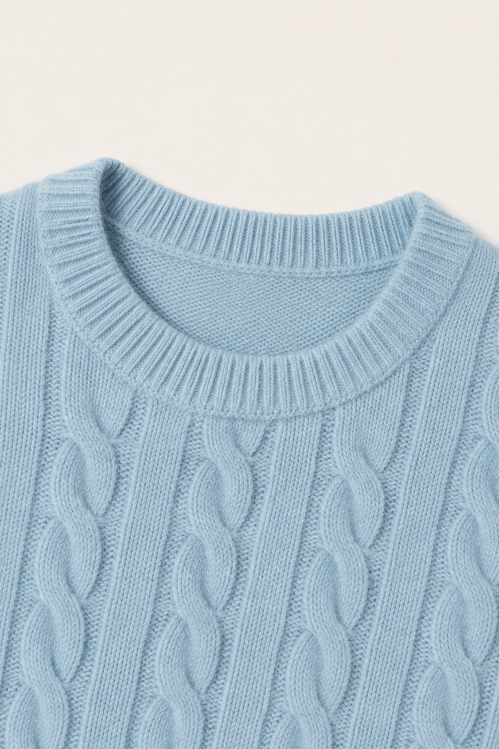 The Cortina Baby Blue Cashmere Knit