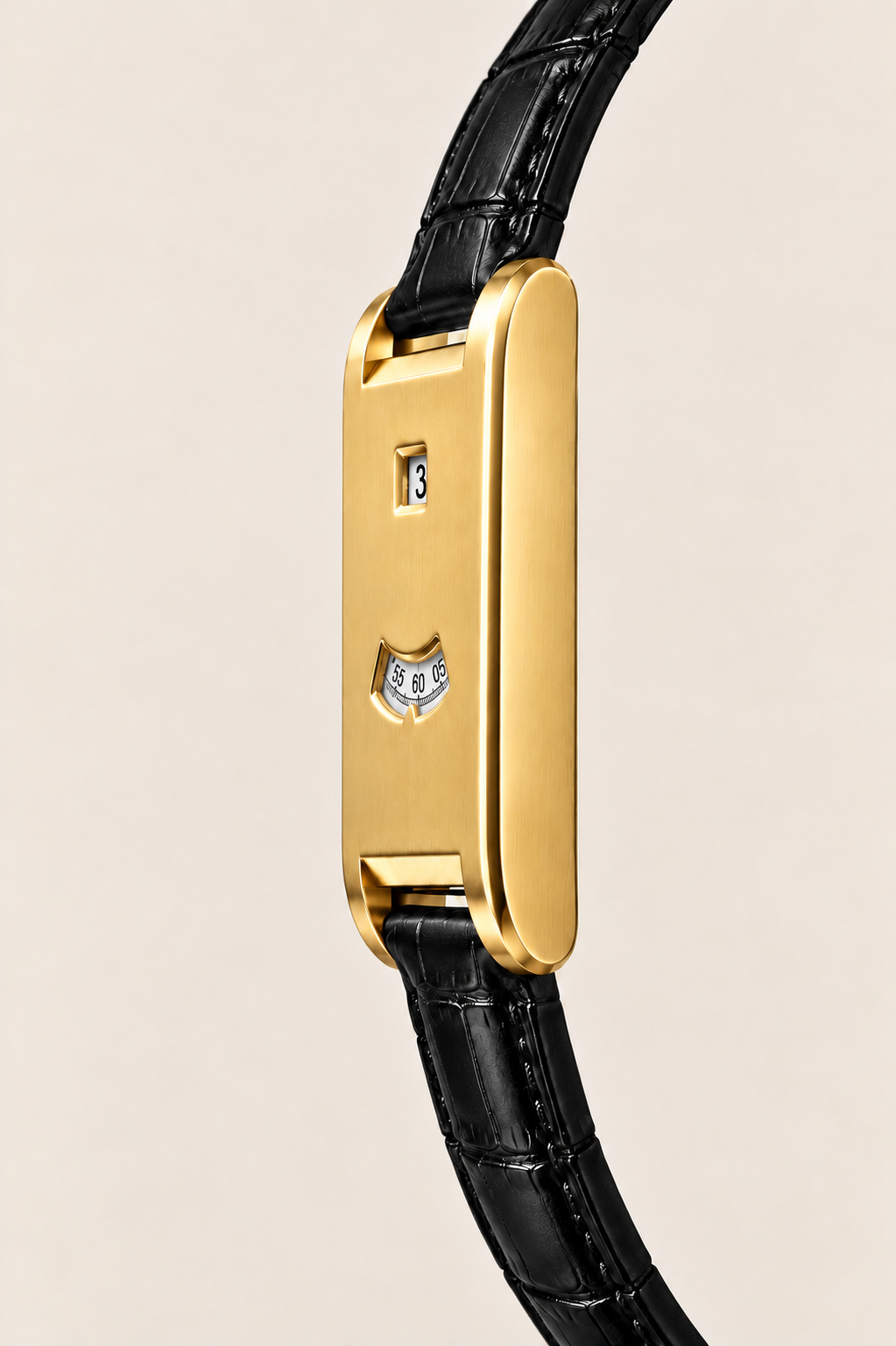 Die Dolcevita-Armbanduhr in Schwarz/Gold