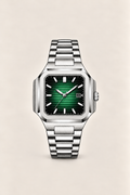 The Capri Silver/Green Watch