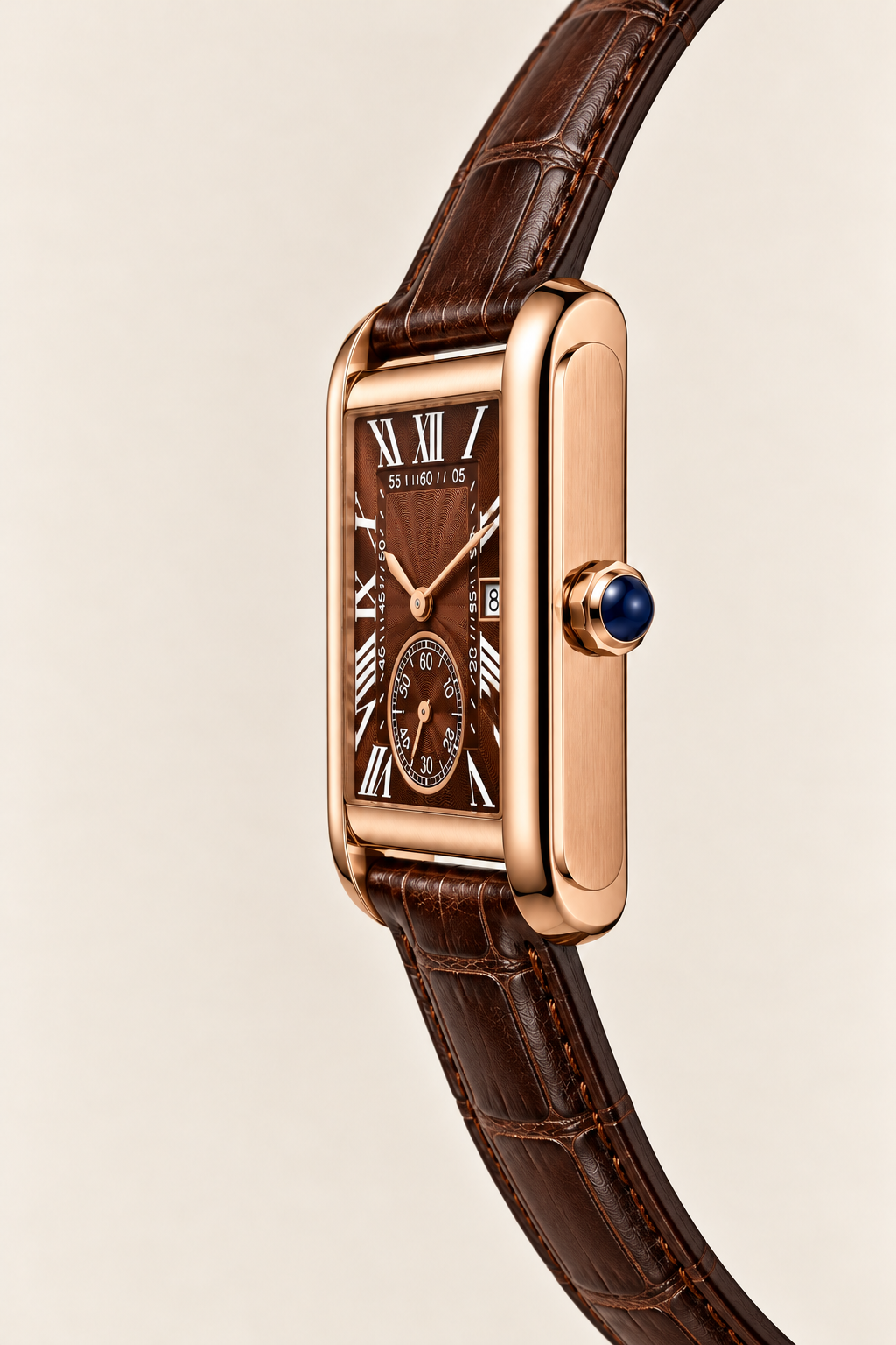 Die Amalfi Uhr in Braun/Roségold