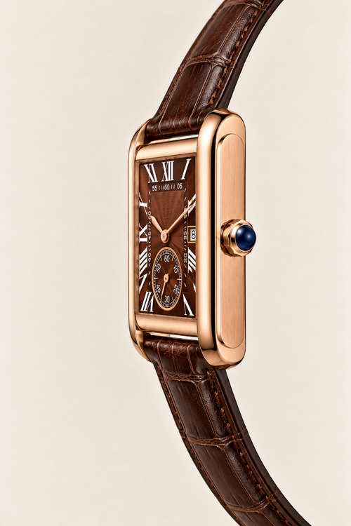 Die Amalfi Uhr in Braun/Roségold