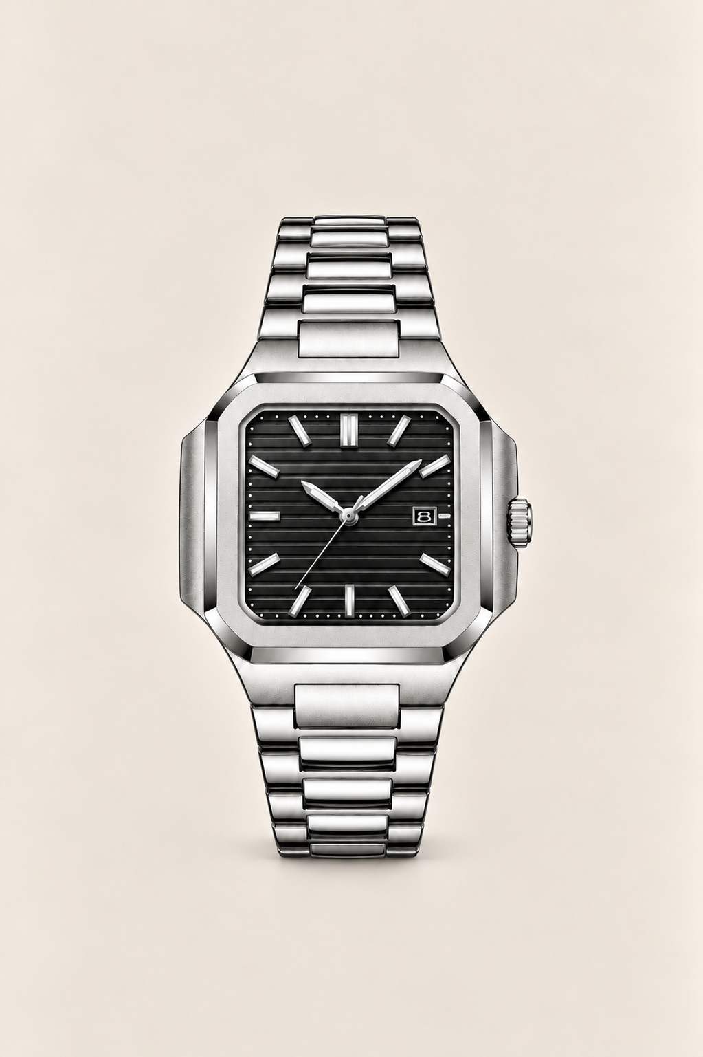 The Capri Silver/Black Watch