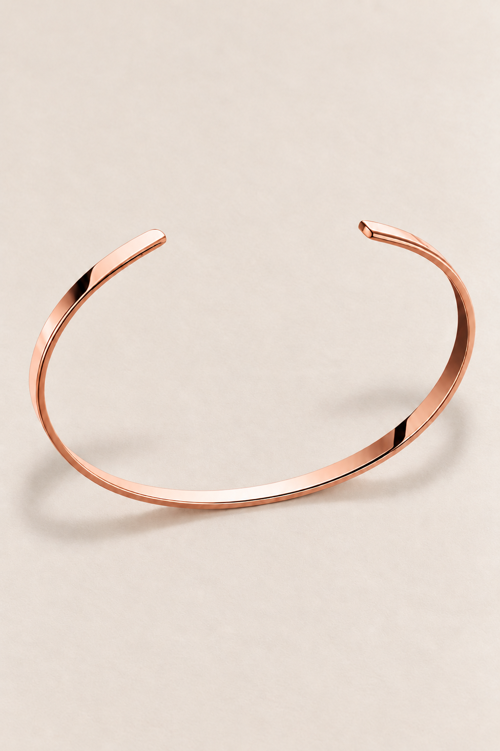 The Capri Slim Flat Rose Gold Bracelet